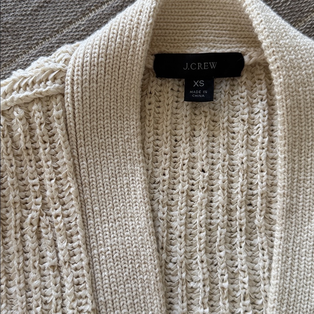 J. Crew Ribbed Button Front Cardigan - Picture 3 of 4